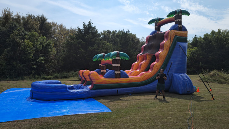 22Ft Blue Paradise Water Slide
